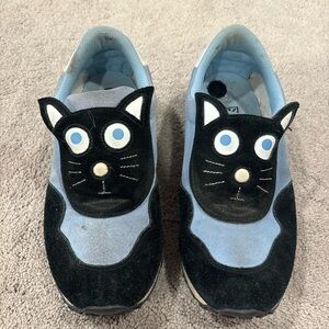 TUK Cat Suede Sneakers - Black and Blue